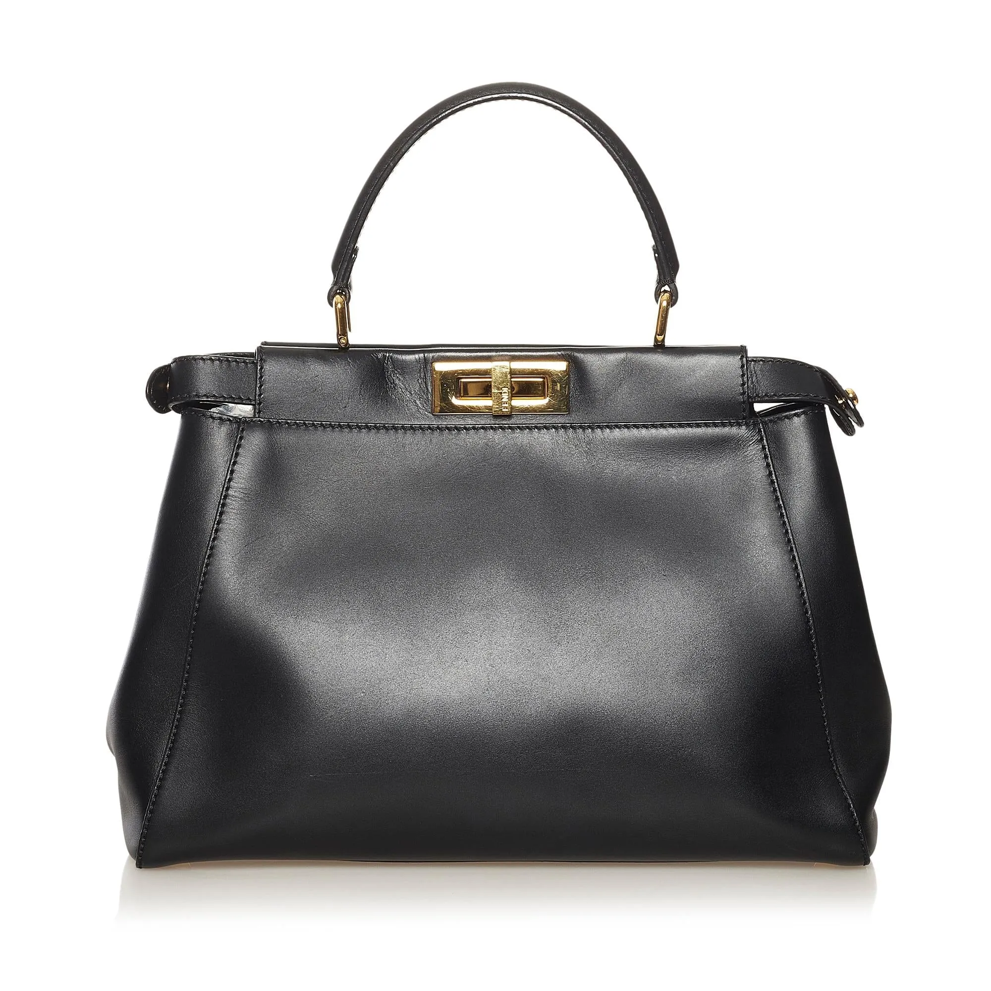 Fendi Medium Peekaboo Leather Satchel (SHG-34345)