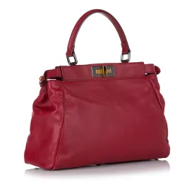 Fendi Peekaboo Leather Satchel (SHG-23909)