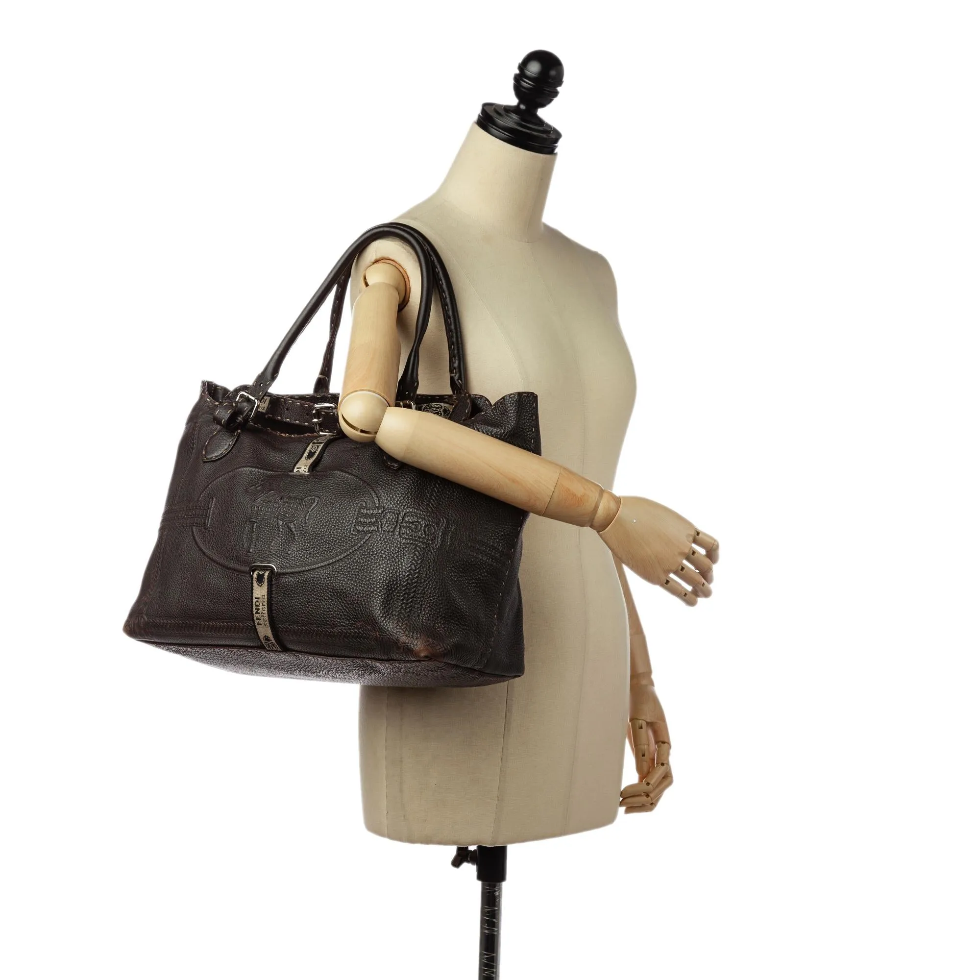 Fendi Selleria Grand Borghese Leather Handbag (SHG-31434)
