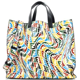 FENDI Shopper Tote Vertigo Zucca Leather Large