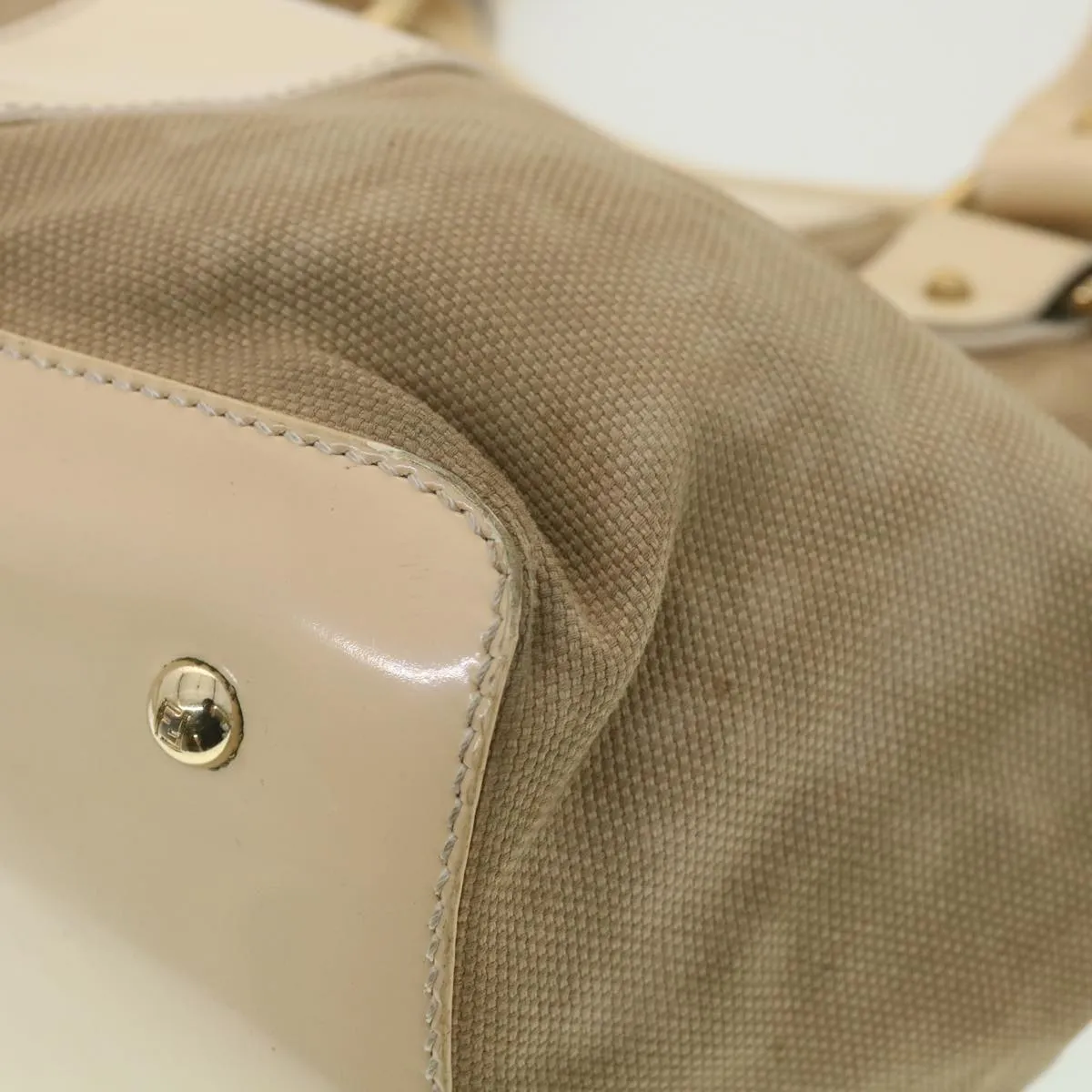 FENDI Shoulder Bag Canvas Beige 2435-8BH121-LAX-048 Auth th3390