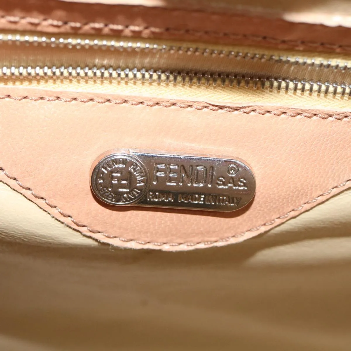 FENDI Tote Bag Leather 2way Pink  rd2065