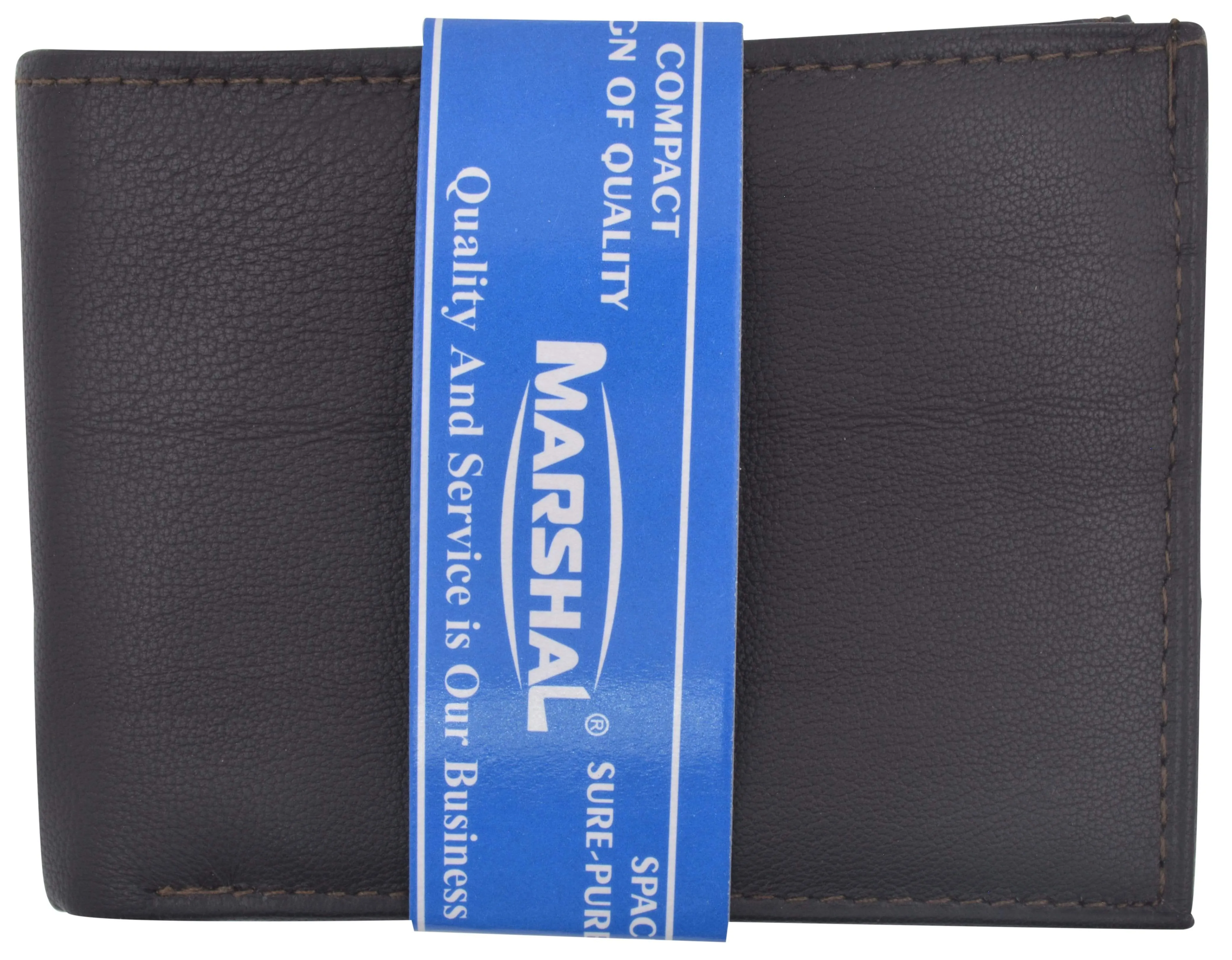 Genuine Lambskin Soft Leather Bifold Men's Wallet with Inner Zipper 1103