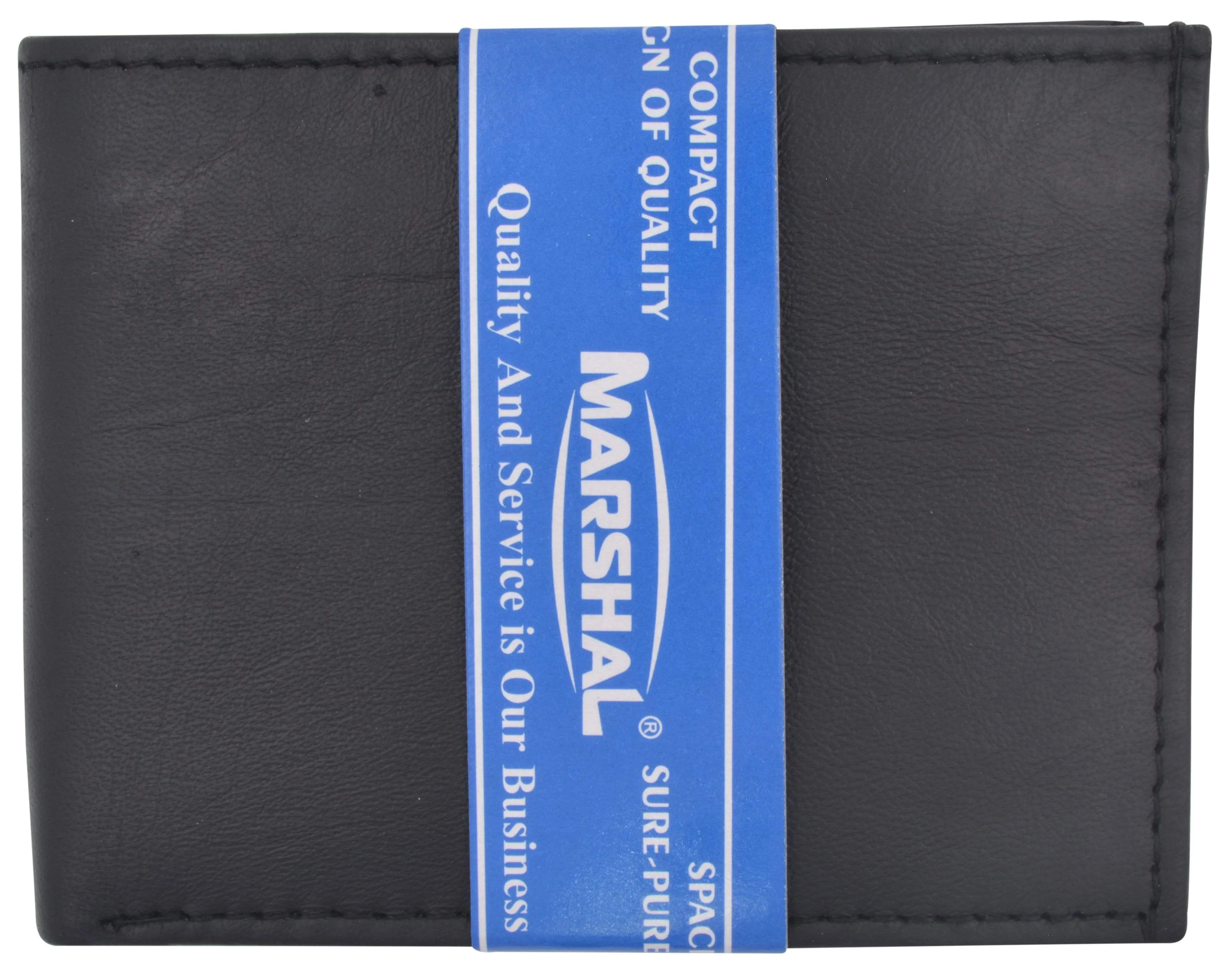 Genuine Lambskin Soft Leather Bifold Men's Wallet with Inner Zipper 1103