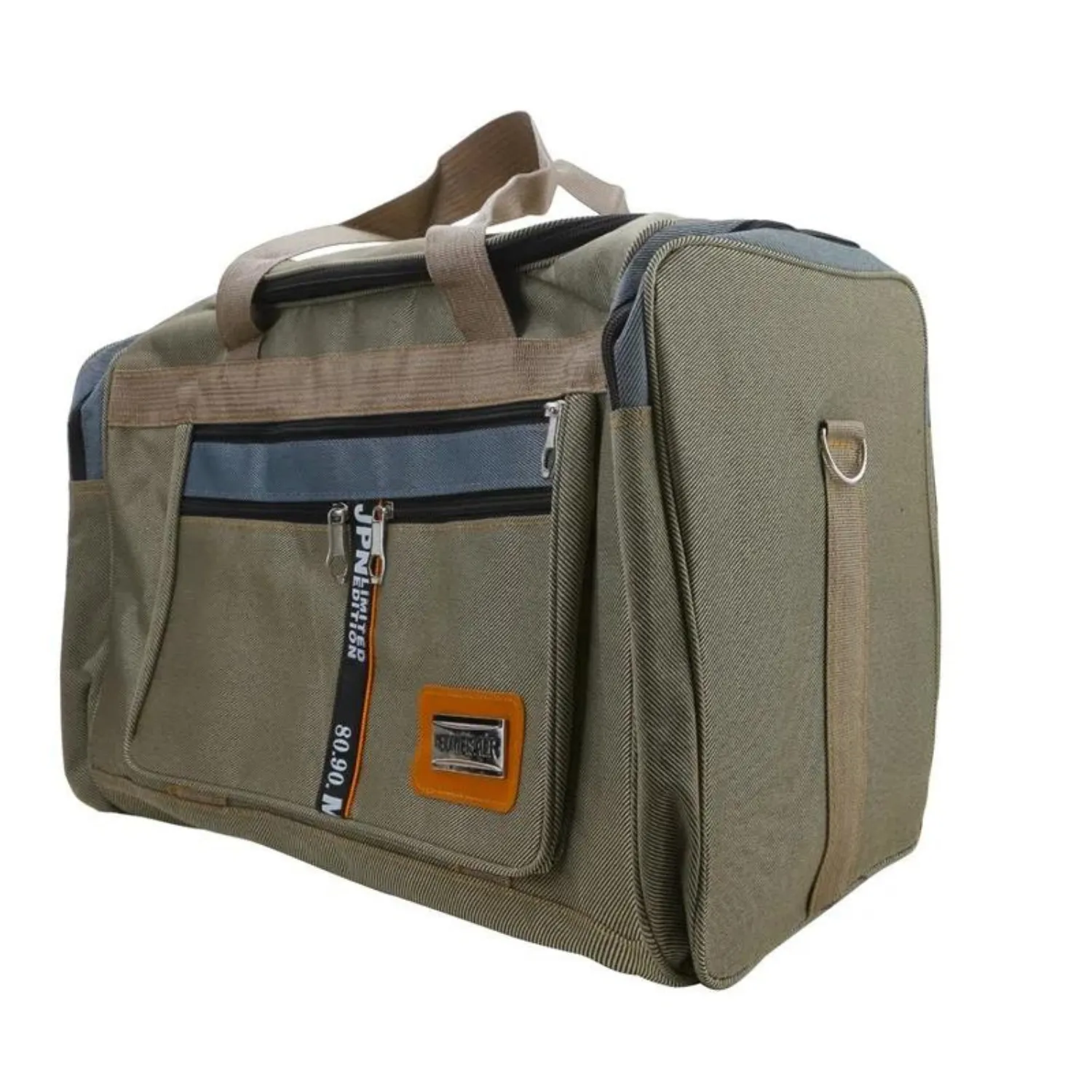 Global Trekker: Rugged Oxford Weekender with Multi-Pocket Design"