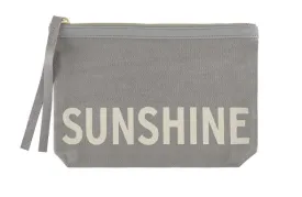 Grey Canvas Pouch