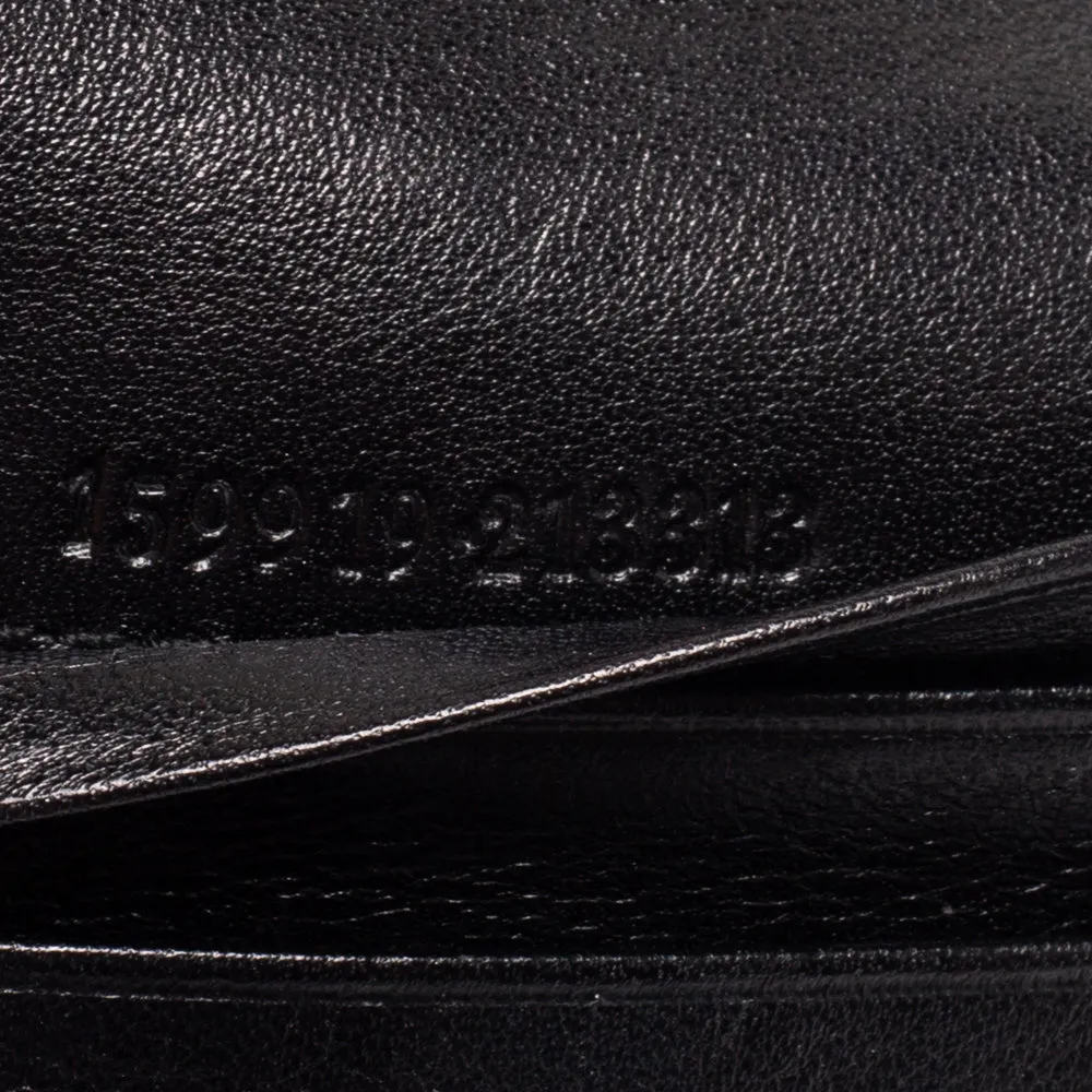 Gucci Black GG Canvas And Leather Bifold Wallet