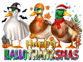 Hallothanksmas heat transfer, press and peel, no shirt