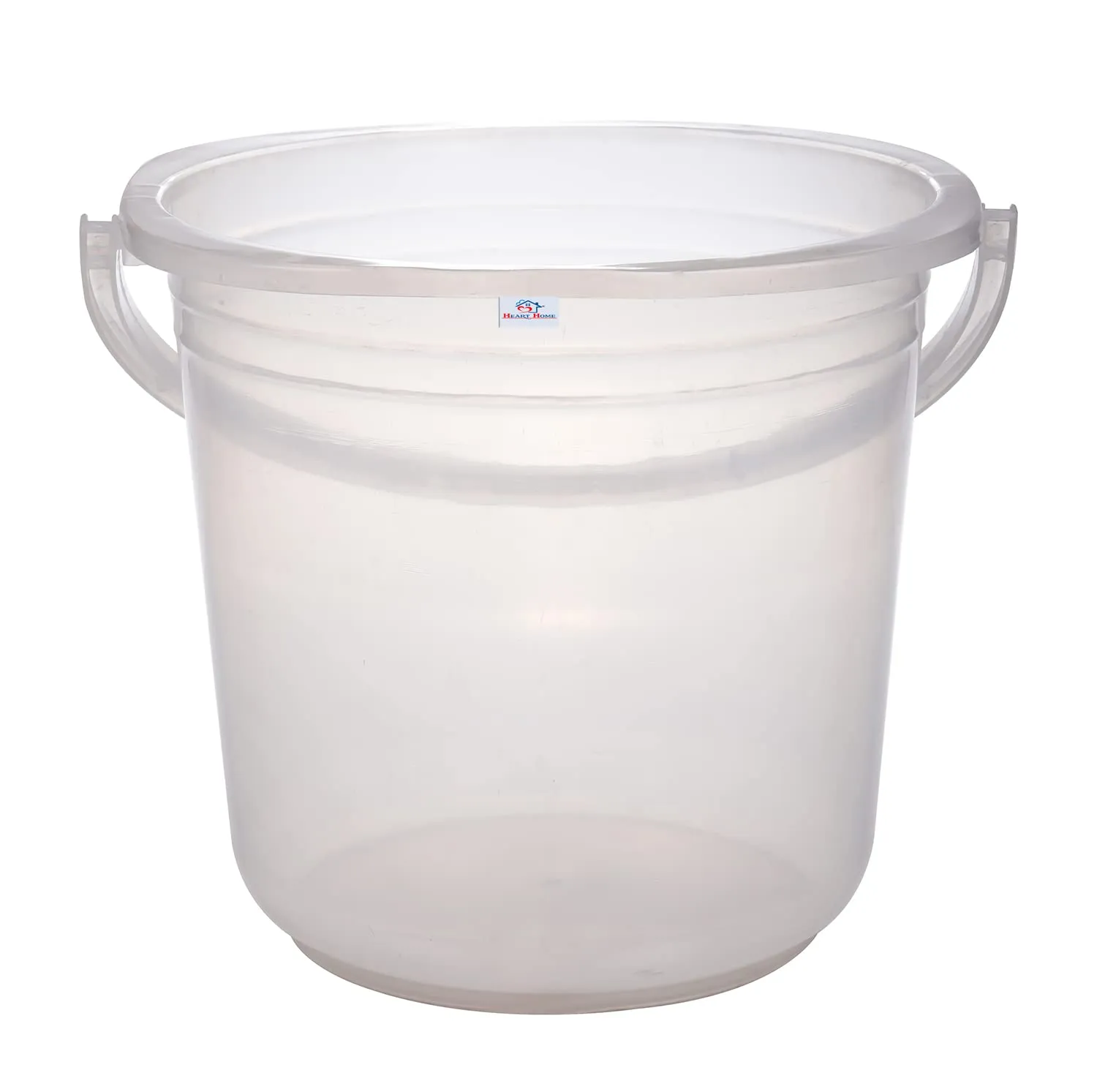 Heart Home Bucket|Plastic Bucket for Bathroom|Bucket for Bathing|Unbreakable Bucket with Handle|18 Liter (Transparent)