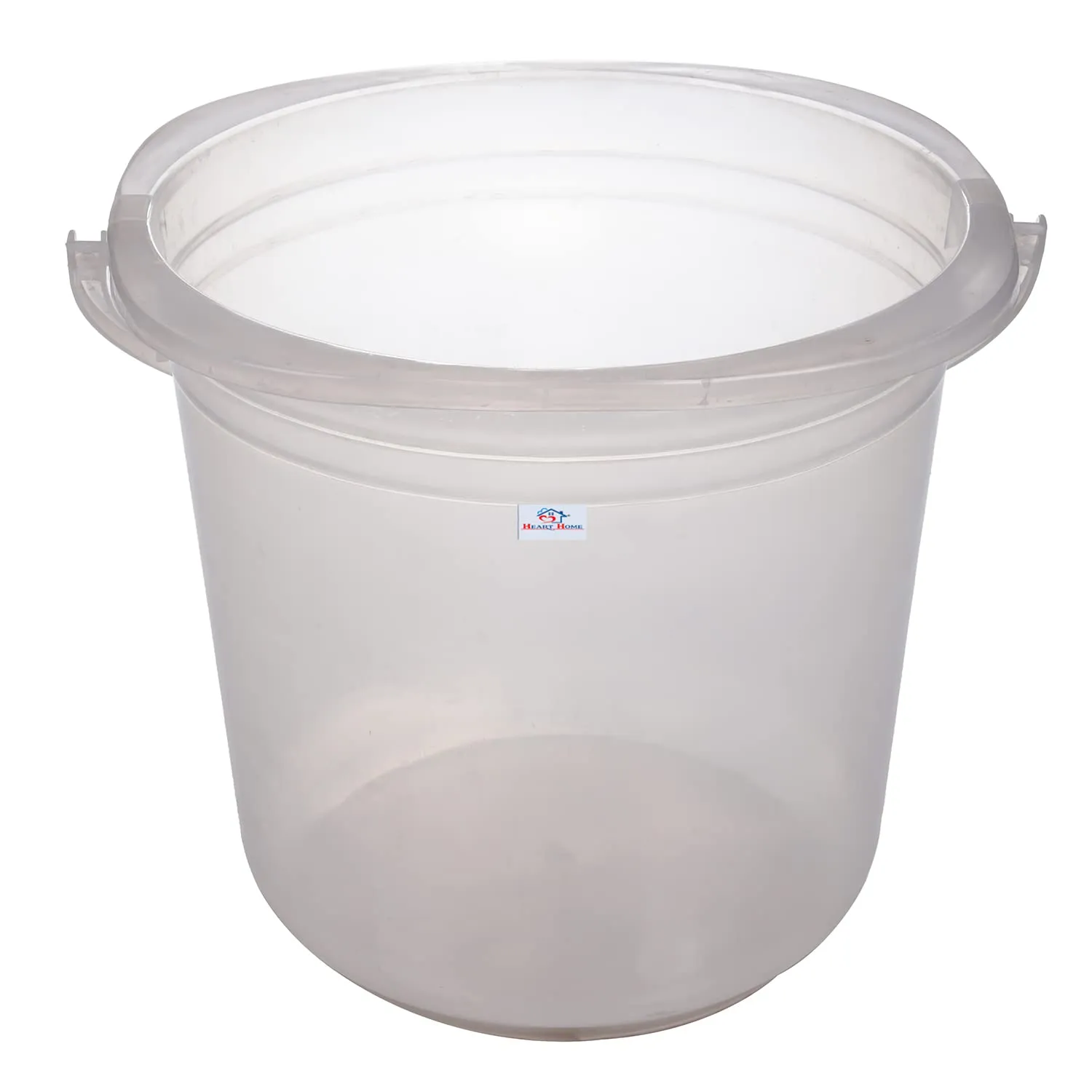 Heart Home Bucket|Plastic Bucket for Bathroom|Bucket for Bathing|Unbreakable Bucket with Handle|18 Liter (Transparent)