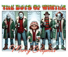 Heat transfer, Christmas horror, press and peel, made to order