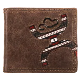 Hooey Original Nomad Print Inlay Brown Bifold Wallet HBF014-BRRD