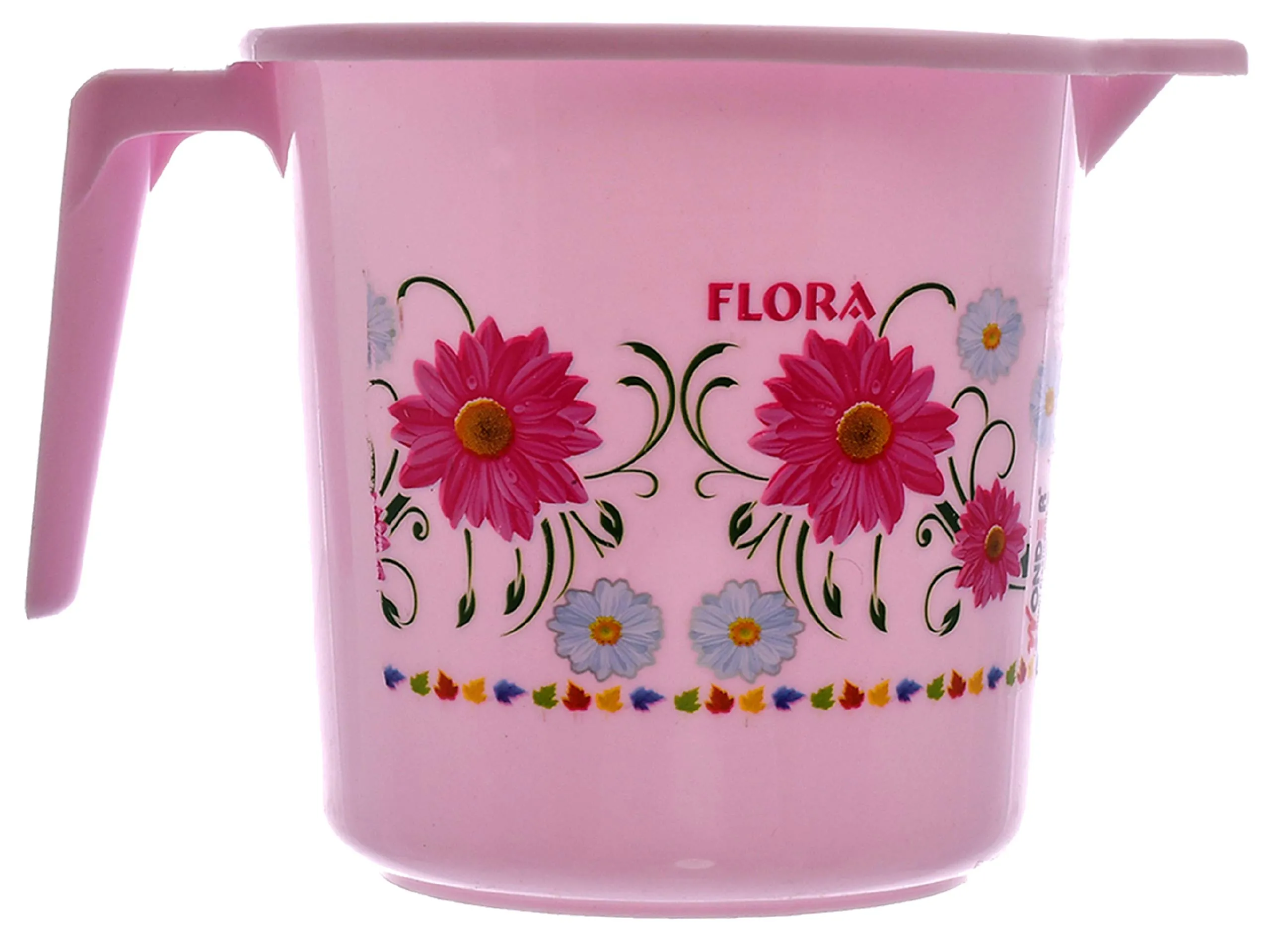 Kuber Industries 2 Pieces Unbreakable Virgin Plastic Bathroom Bucket with Mug Set- Pink, (1 Pc 18 LTR Bucket & 1 Pc 1 LTR Mug)-KUBMART1265