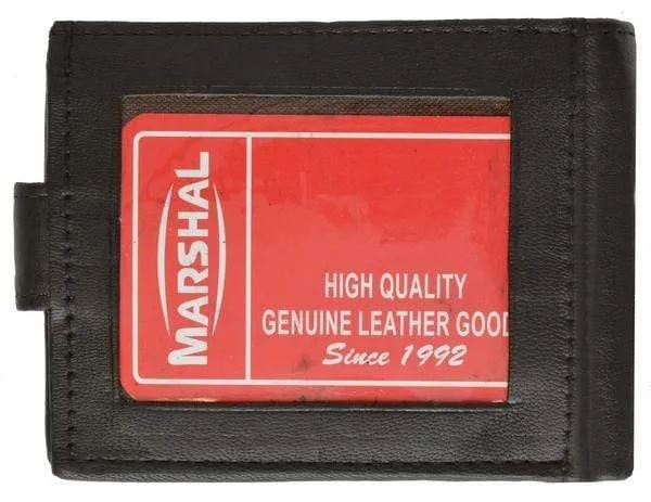 Leather Zippered Middle Pocket  Bifold Wallet with Snap Enclosure 1188