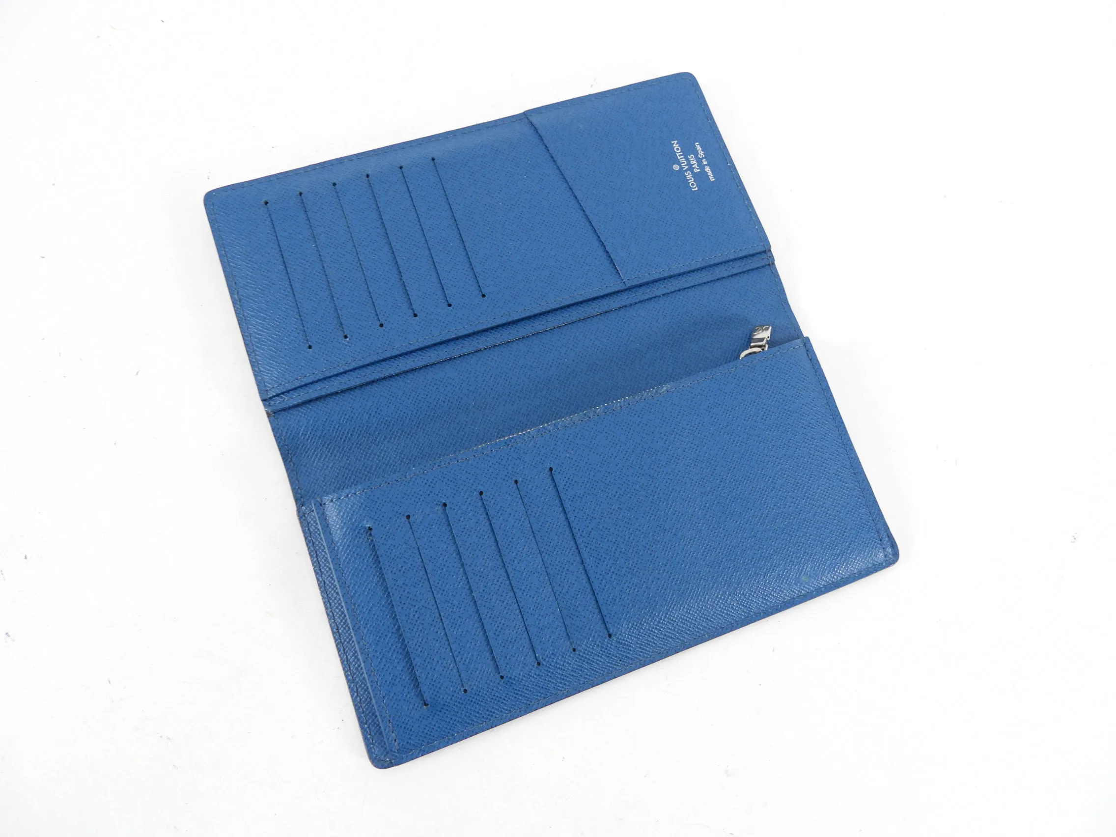Louis Vuitton Blue Epi leather Brazza Bifold Long Wallet