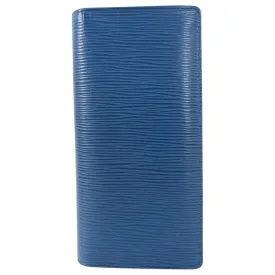 Louis Vuitton Blue Epi leather Brazza Bifold Long Wallet