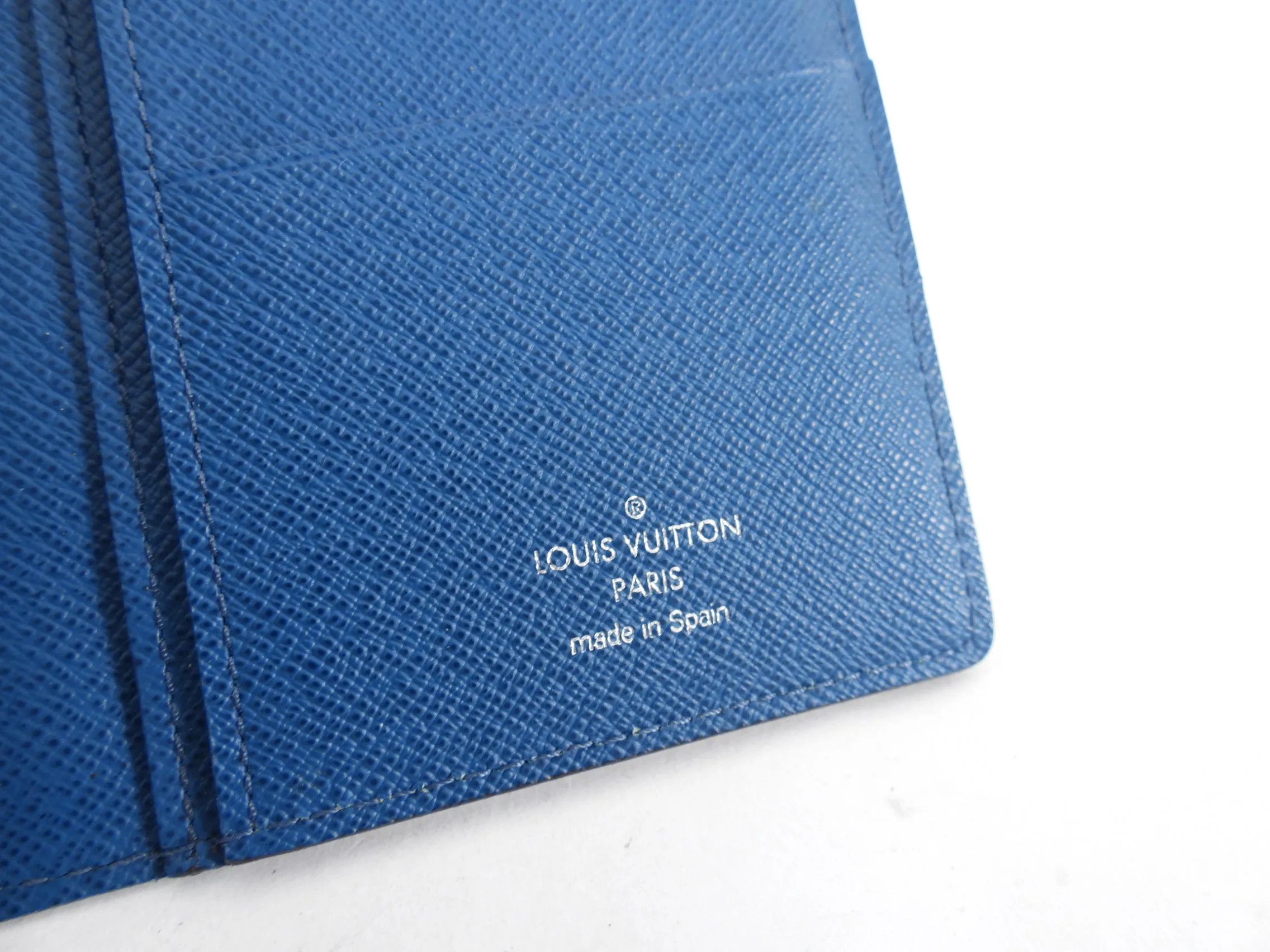 Louis Vuitton Blue Epi leather Brazza Bifold Long Wallet