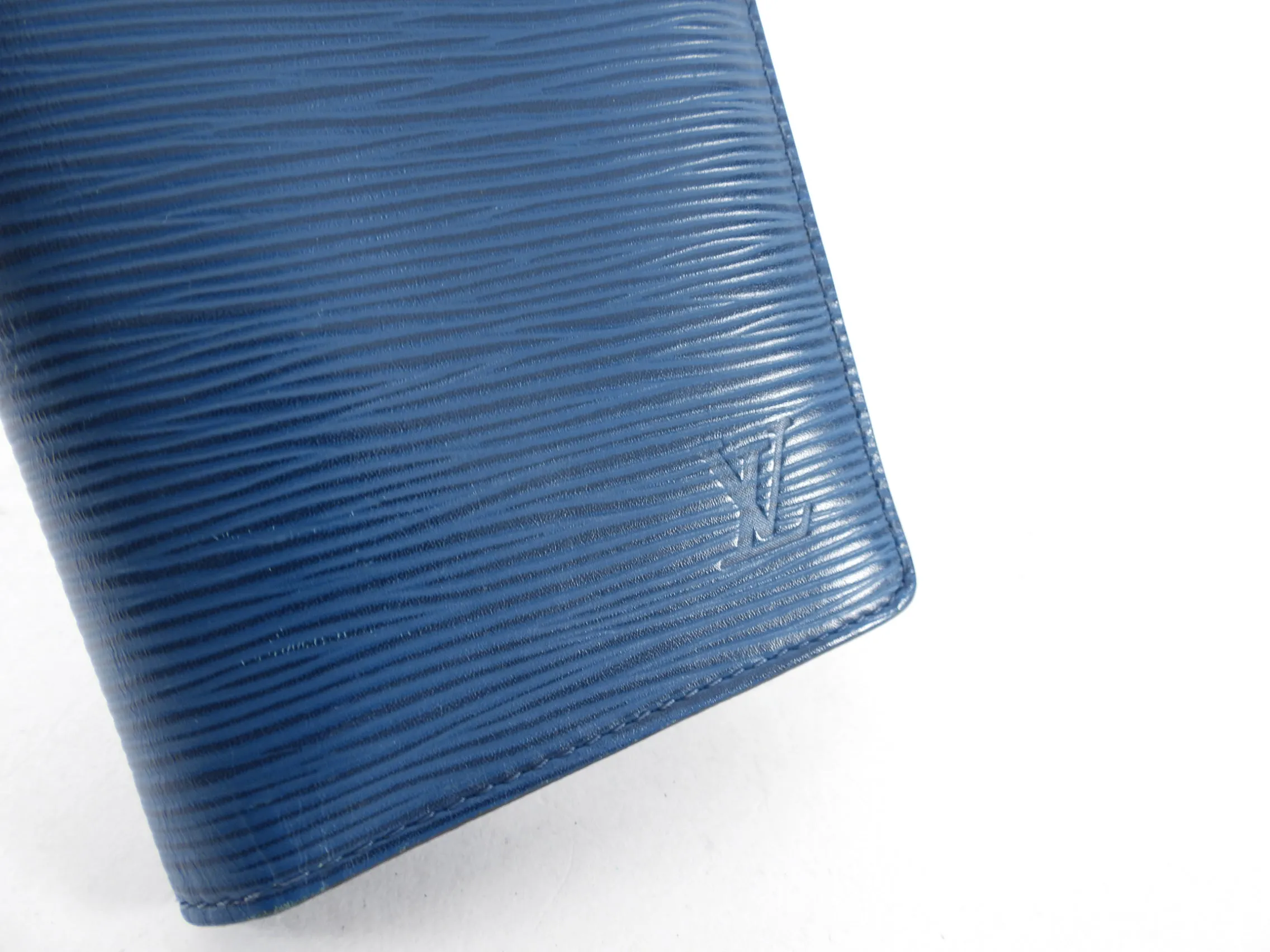 Louis Vuitton Blue Epi leather Brazza Bifold Long Wallet