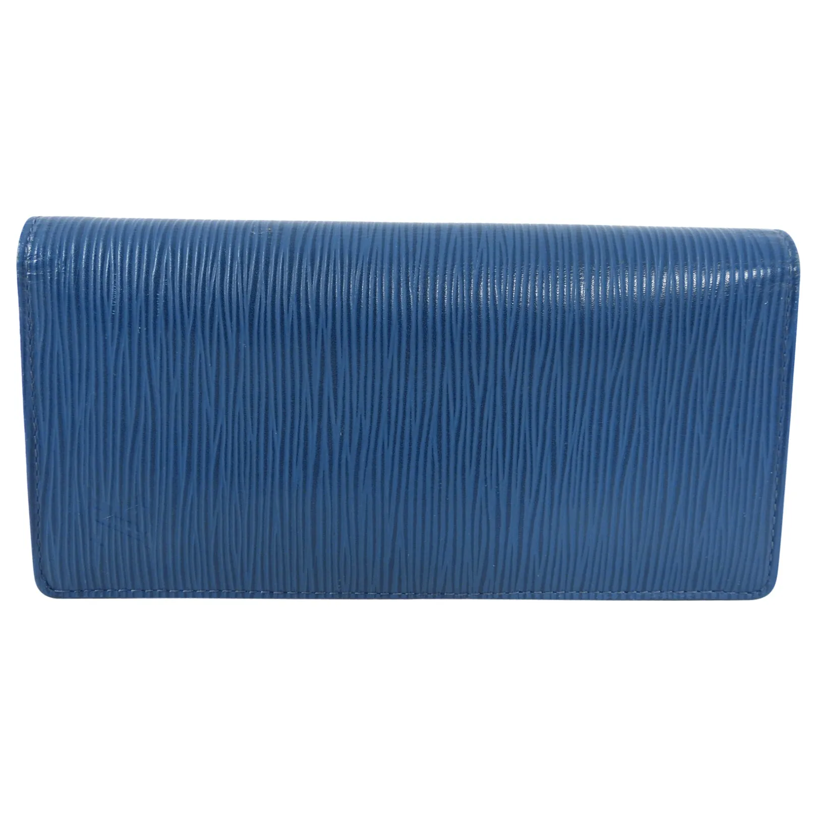Louis Vuitton Blue Epi leather Brazza Bifold Long Wallet