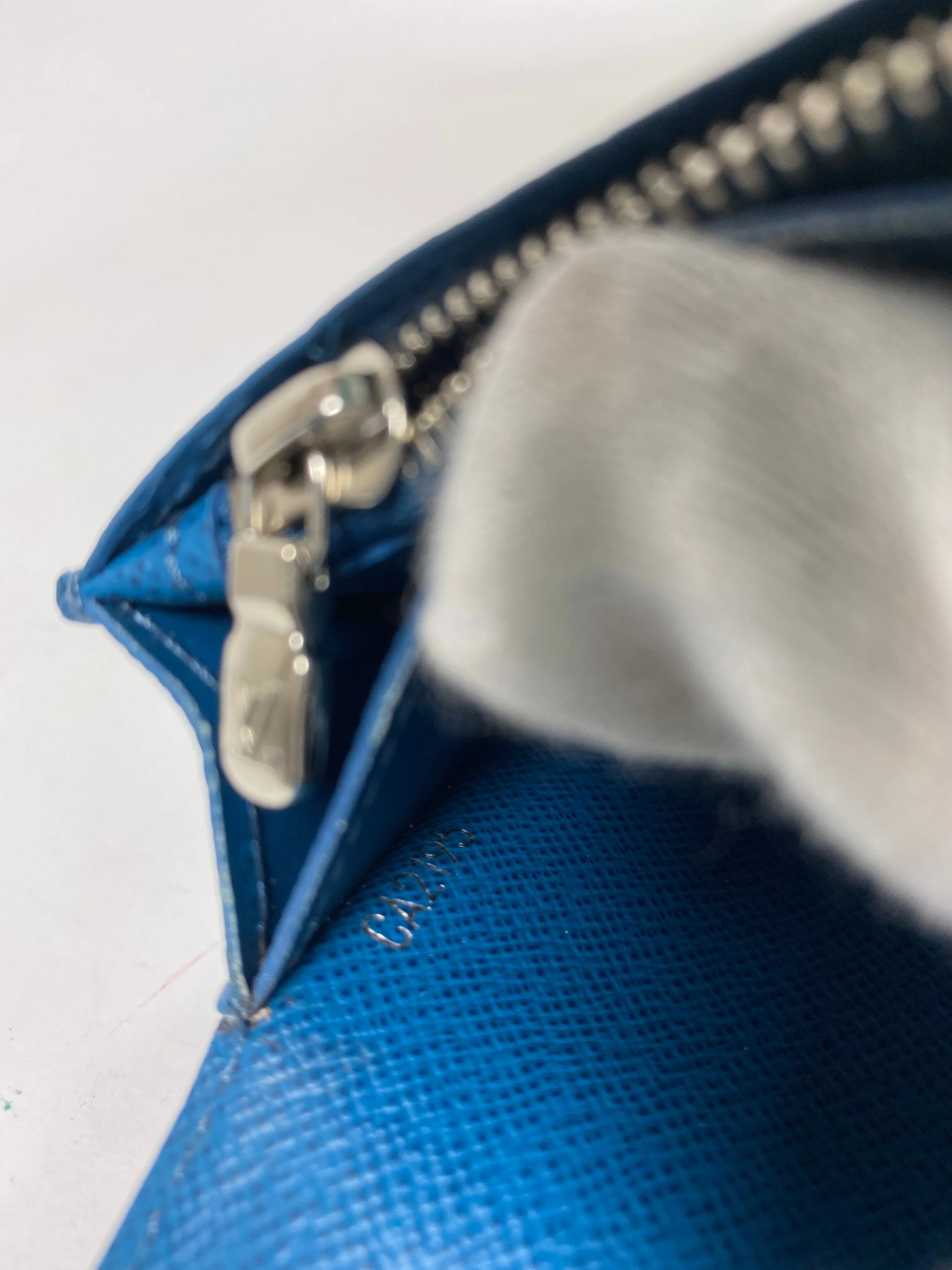 Louis Vuitton Blue Epi leather Brazza Bifold Long Wallet