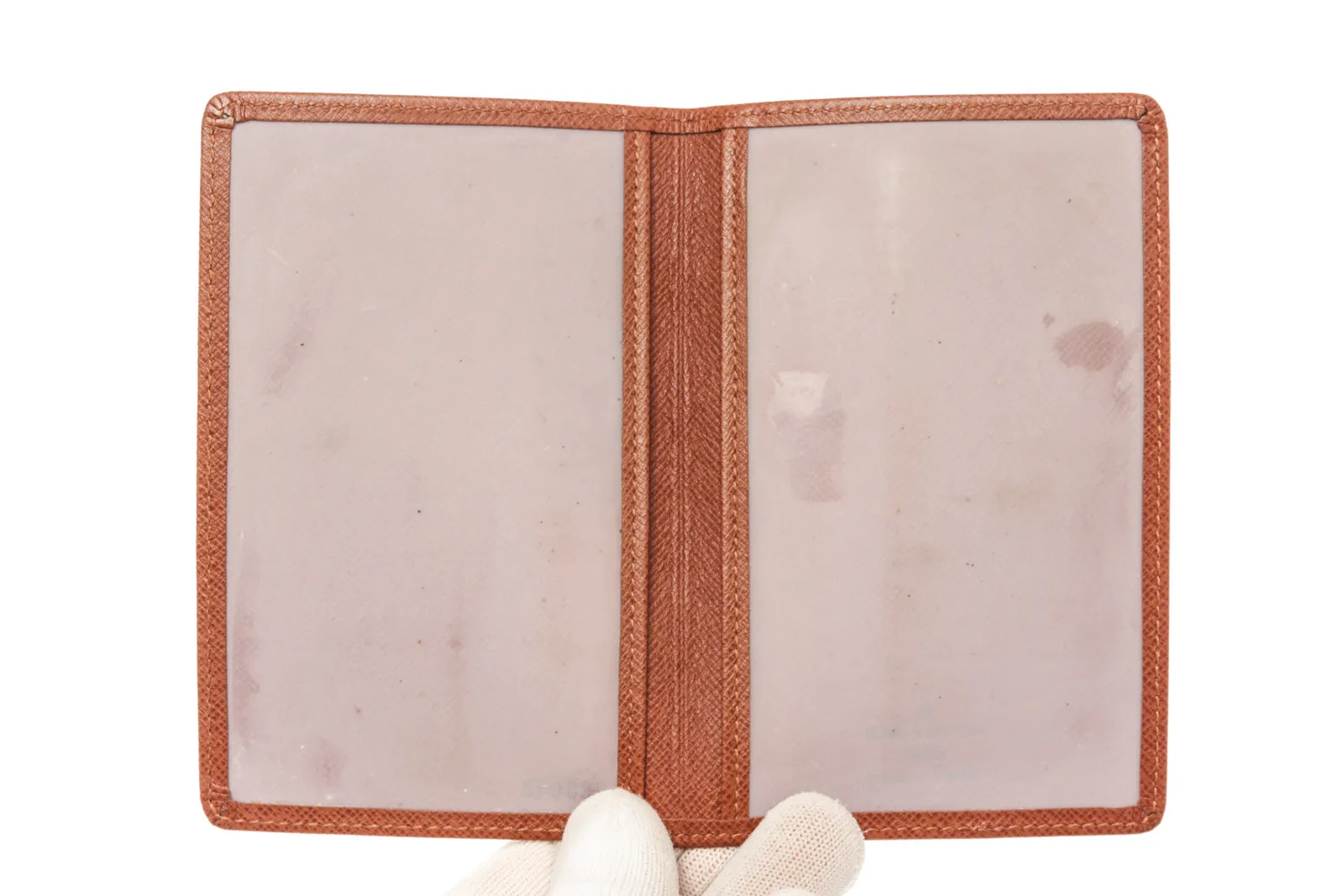 Louis Vuitton Brown Leather Bifold ID Holder Wallet