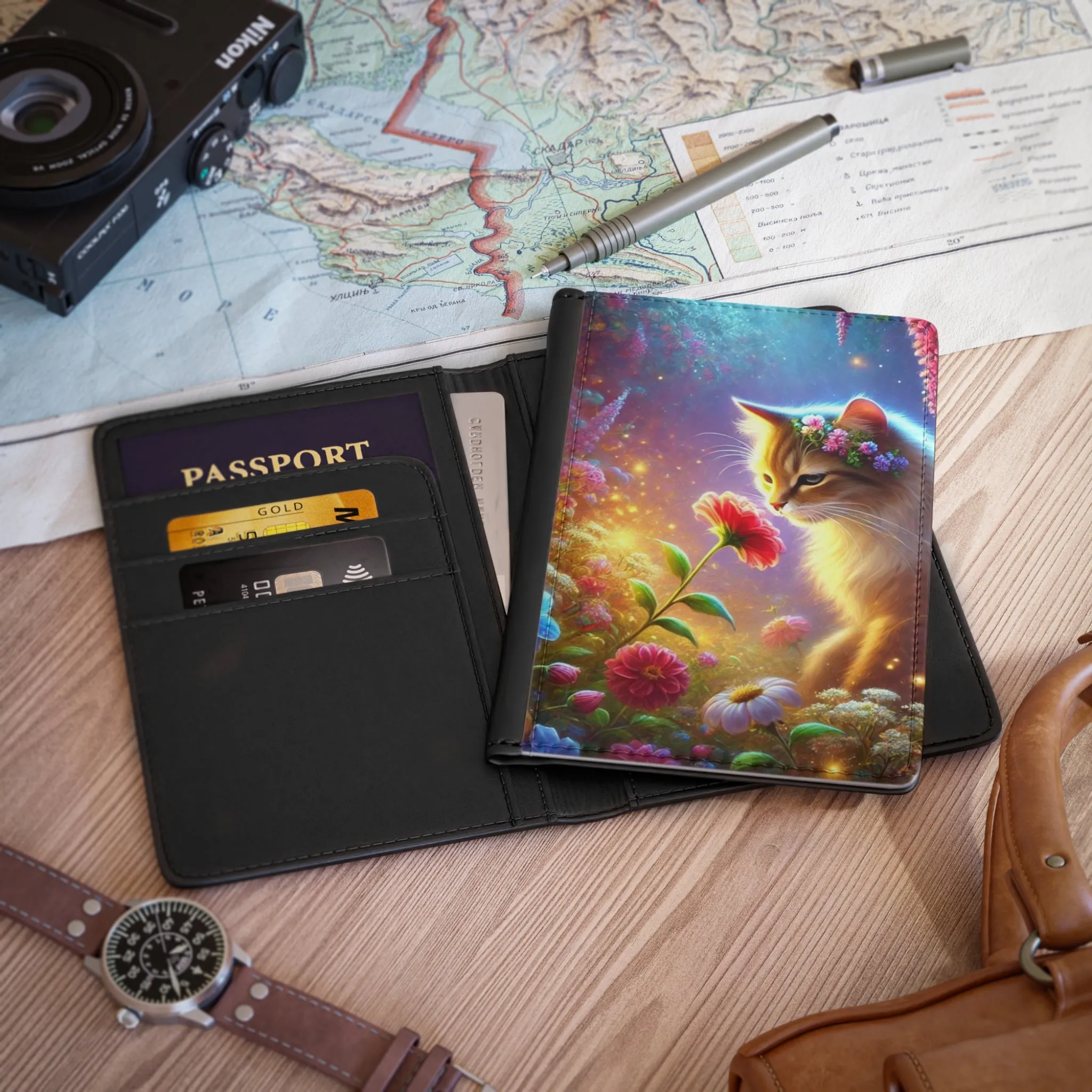 Magical Flower Garden - Cat Lover - Passport Cover