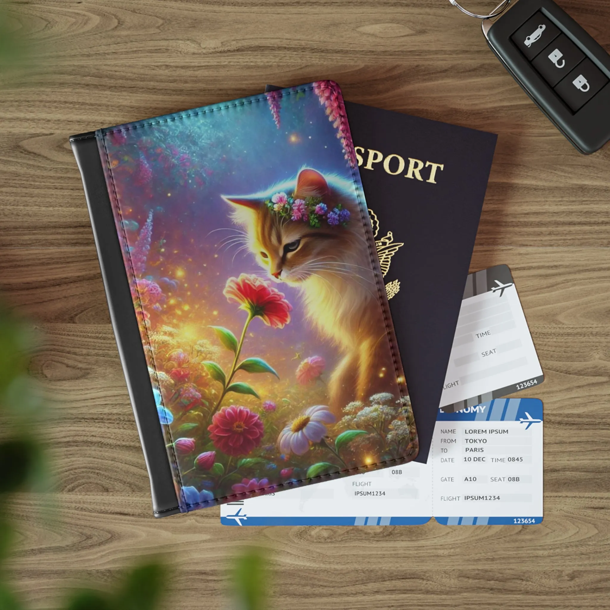 Magical Flower Garden - Cat Lover - Passport Cover