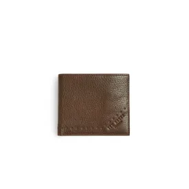 Men Rope-Brogue Leather Bifold - Brown