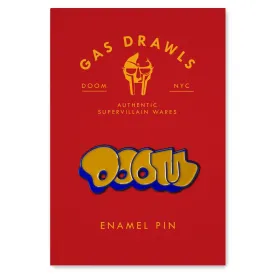 MF DOOM - THROW ENAMEL PIN (BLUE & GOLD)