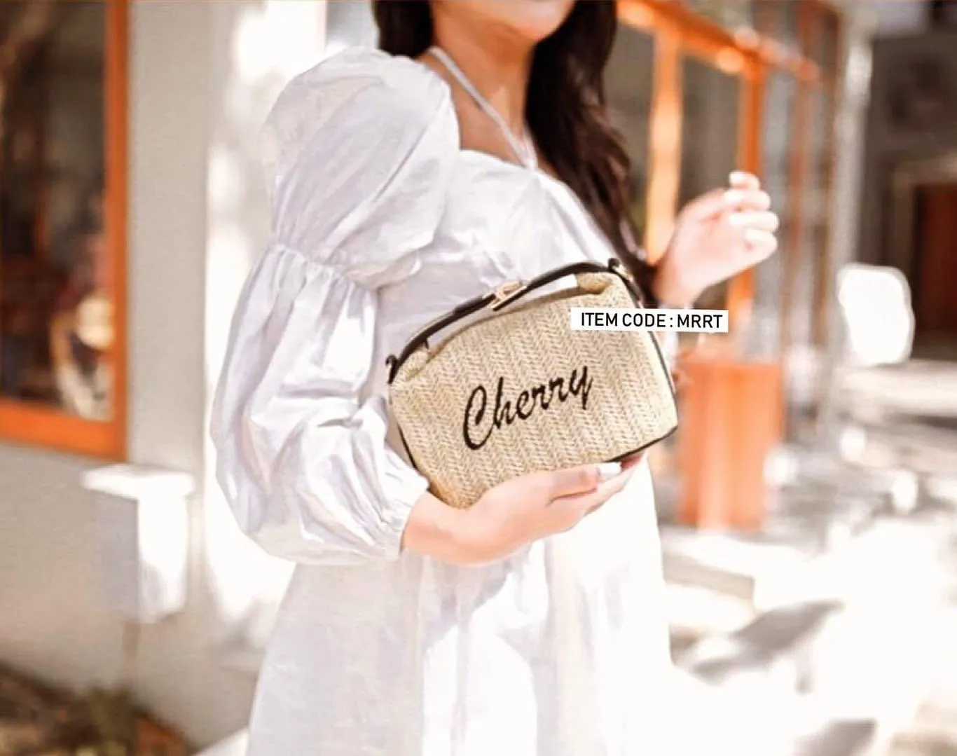 Mini Retro Raffia Tote