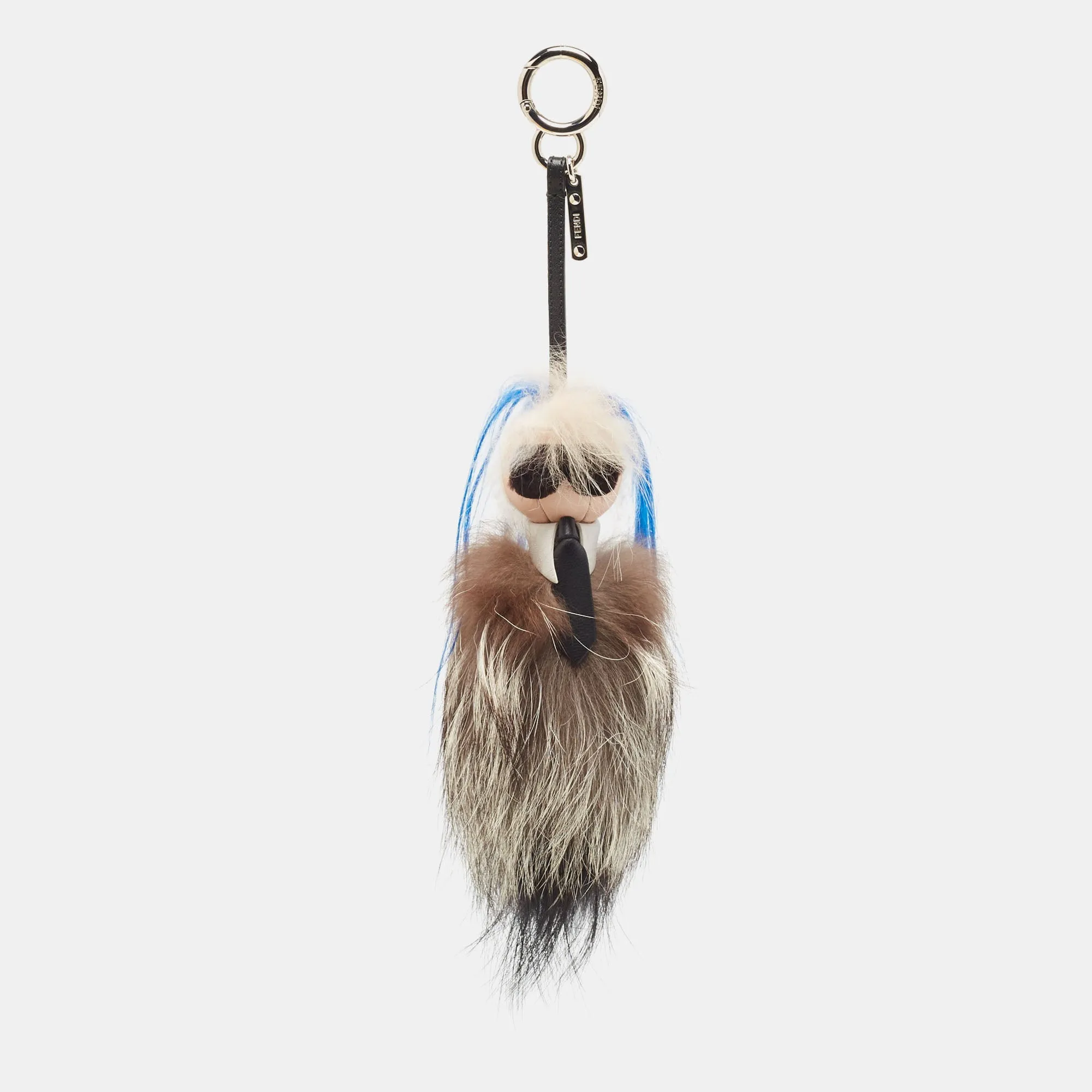Multicolor Mink Fur and Leather Karlito Bag Charm