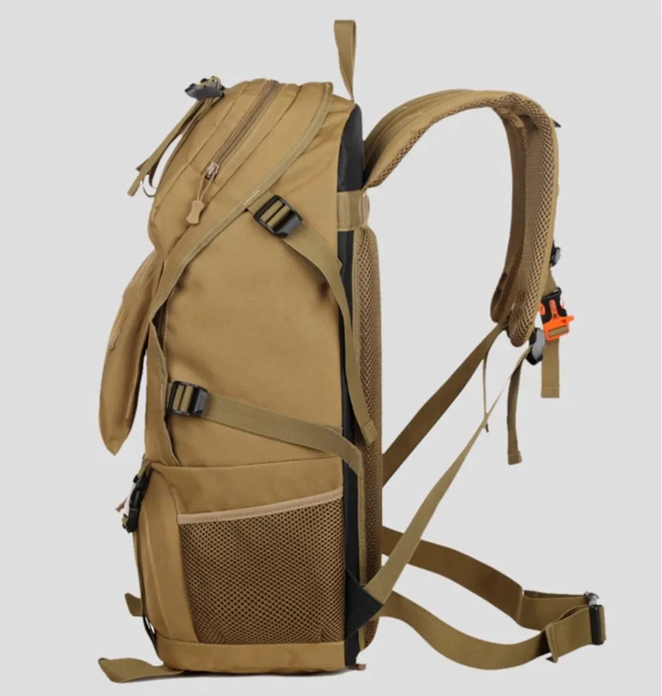 New Large Capacity Outdoor Mountaineering Bag 50L Hiking Camping Travel Backpack Anti Splashing Water for Men and Women Leisure