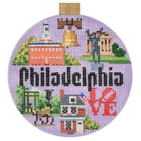 Philadelphia Travel Round Canvas
