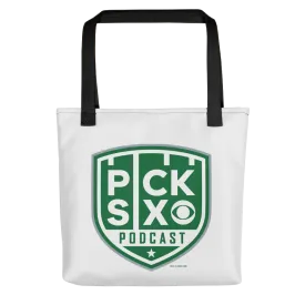 Pick Six Podcast Logo Premium Tote Bag