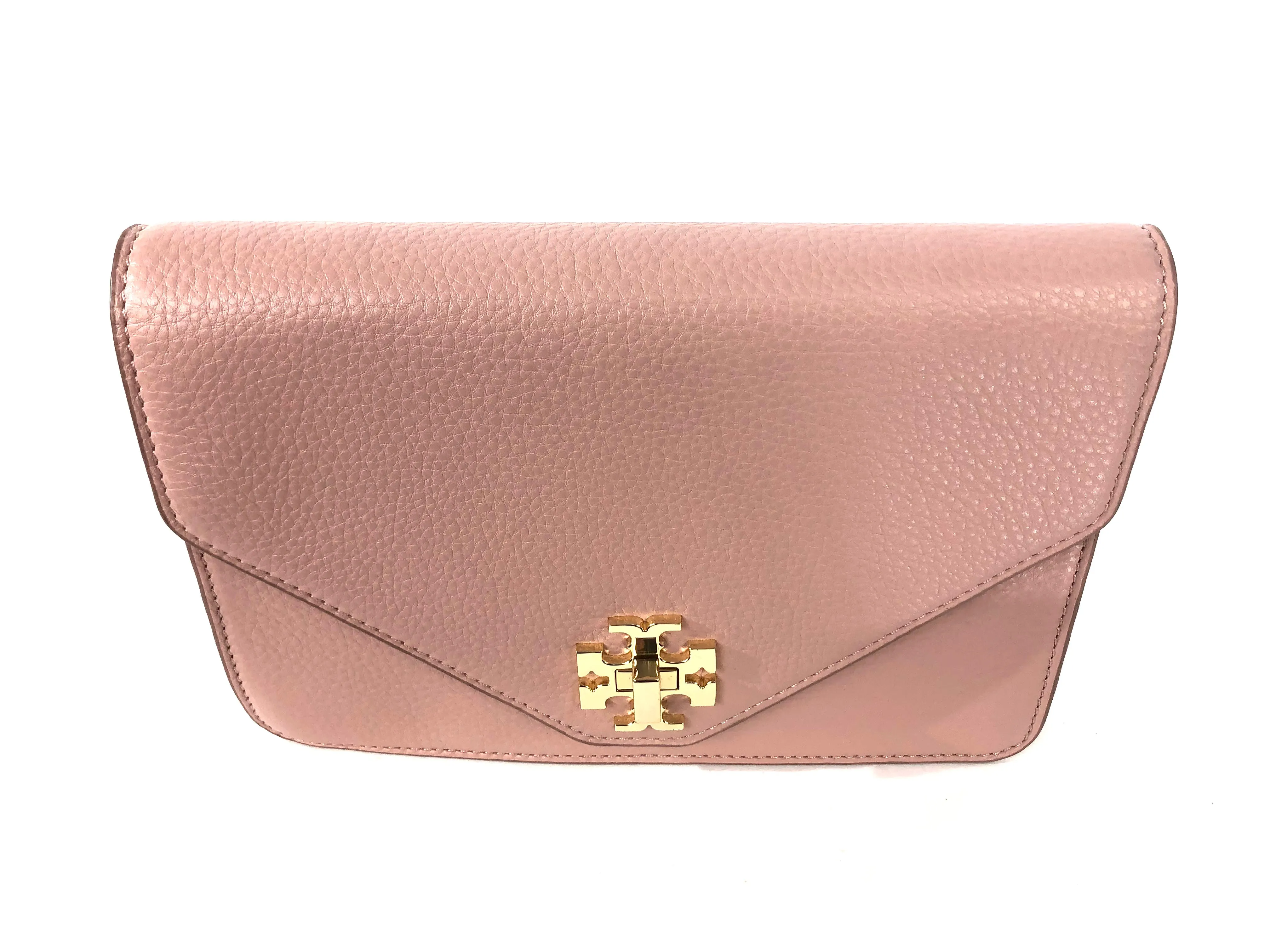 Pink Pebble Leather Convertible Clutch - Shoulder Bag - Crossbody