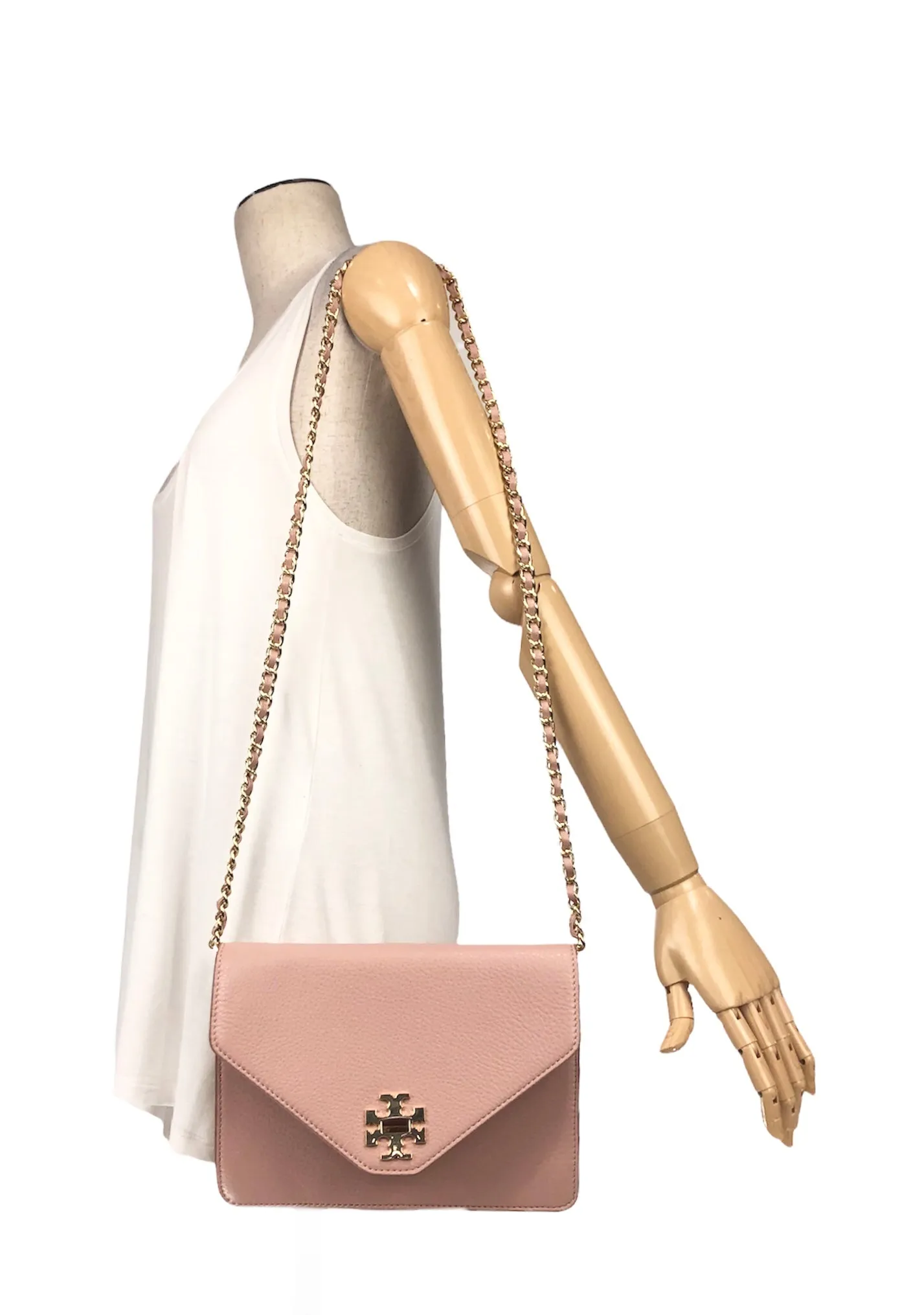 Pink Pebble Leather Convertible Clutch - Shoulder Bag - Crossbody