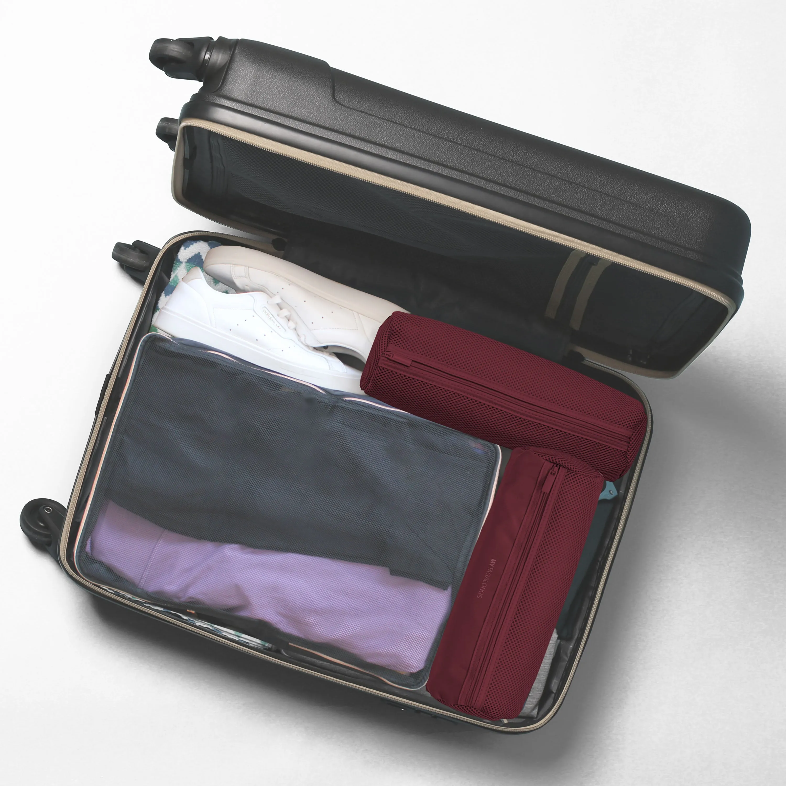 SET OF 2 SUITCASE MAXIMIZERS- DESERT ROSE