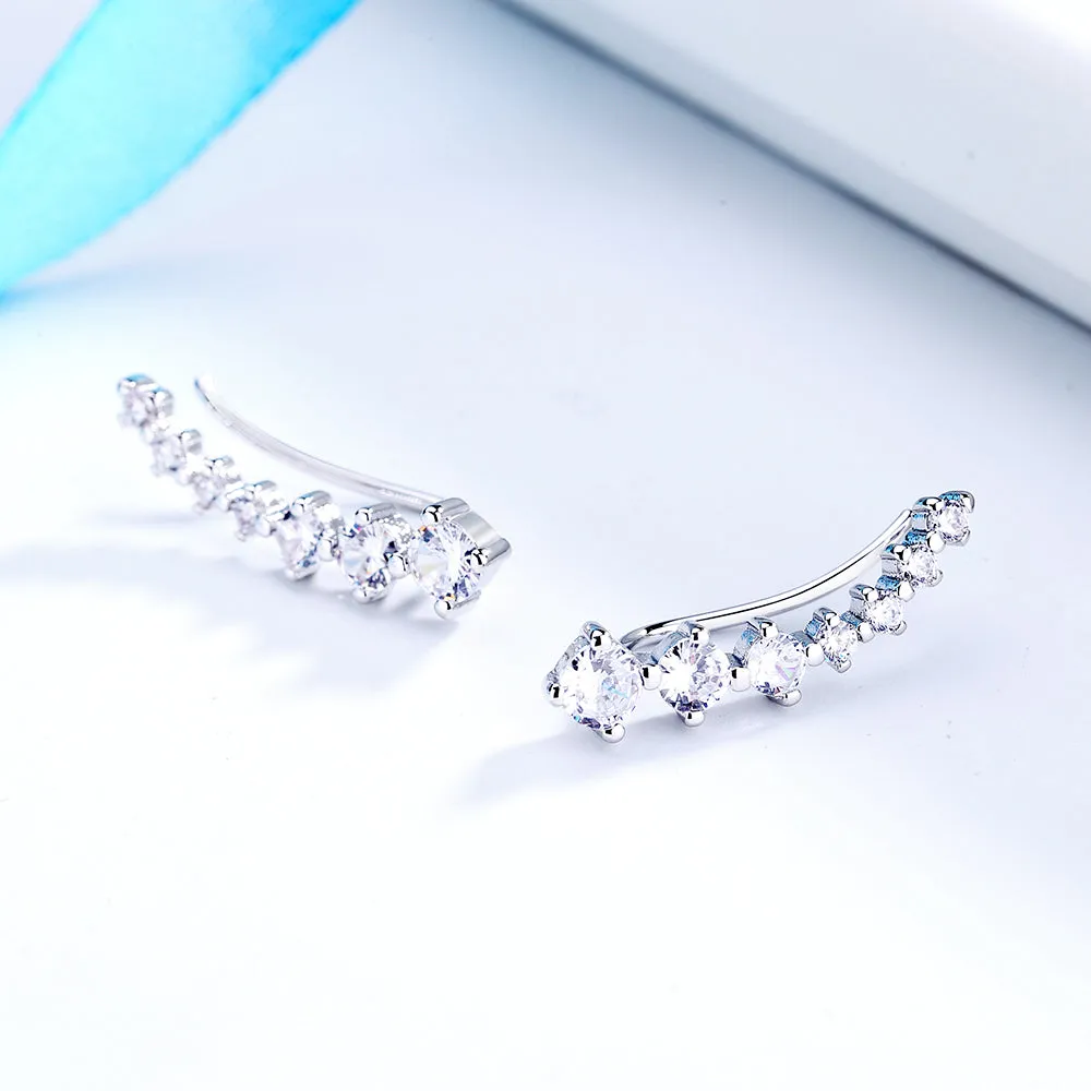 Sterling Silver Crystal Ear Climber