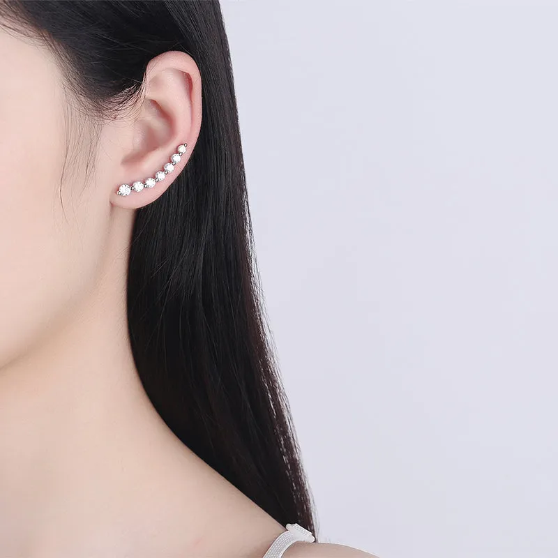 Sterling Silver Crystal Ear Climber