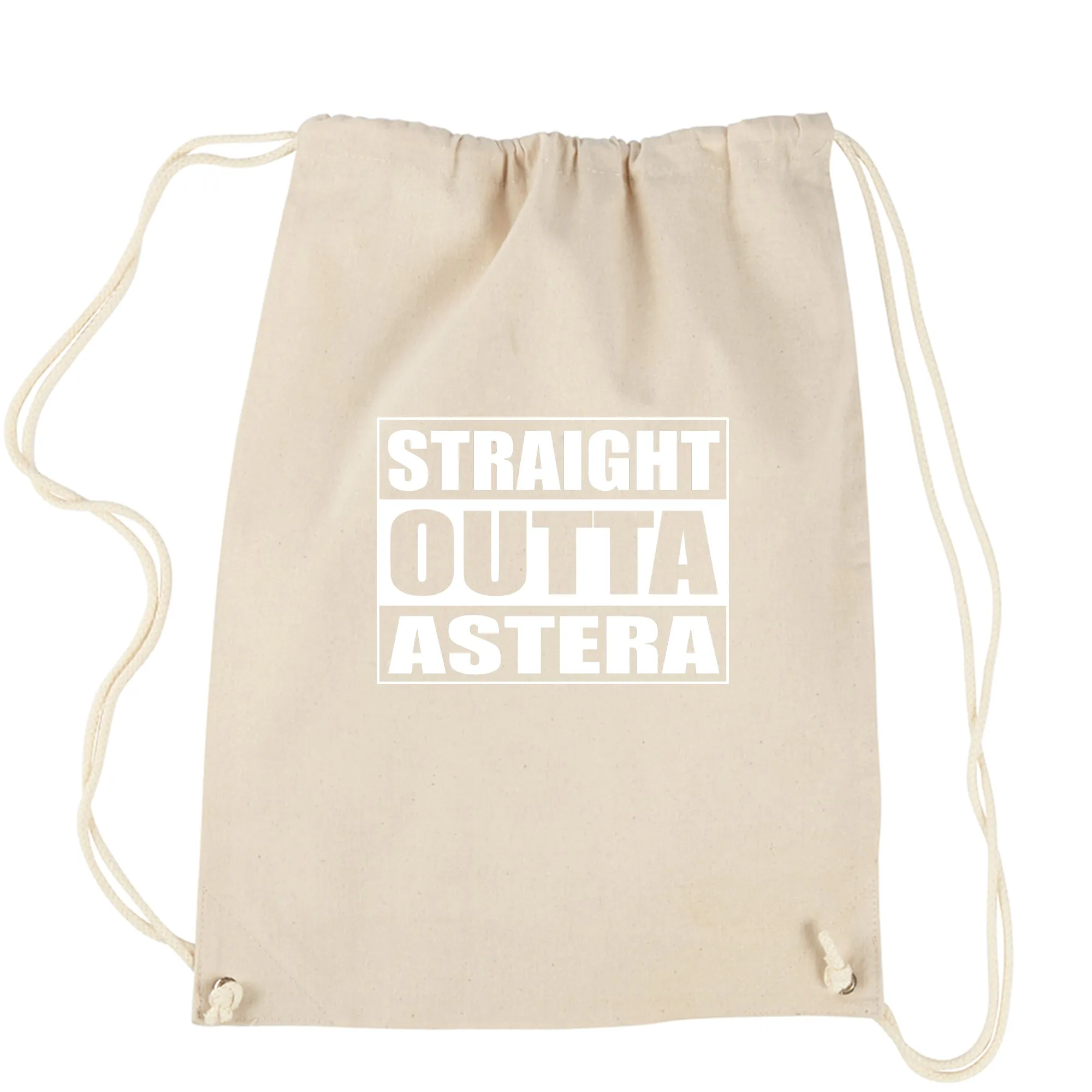 Straight Outta Astera Gaming Drawstring Backpack