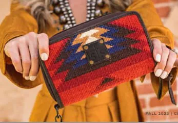 STS Crimson Sun Ladies Western Bifold Zip-Around Wallet