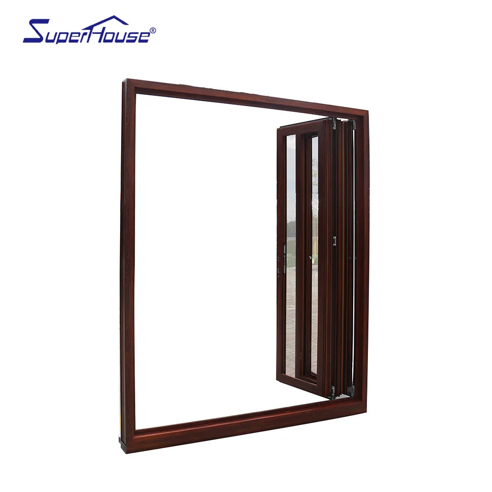 Superhouse High quality aluminium thermal break bi-folding glass door