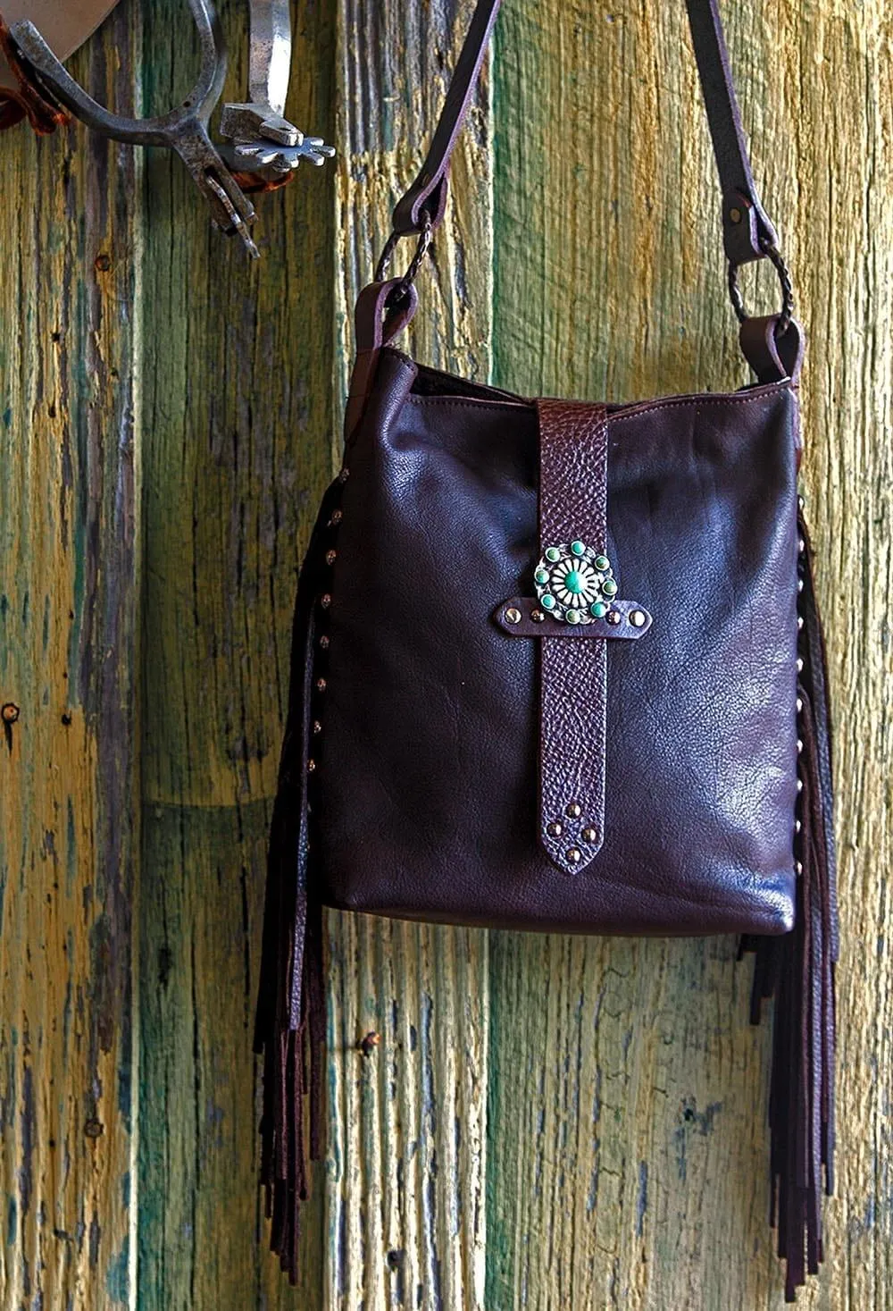 Taos Leather Concho Bag