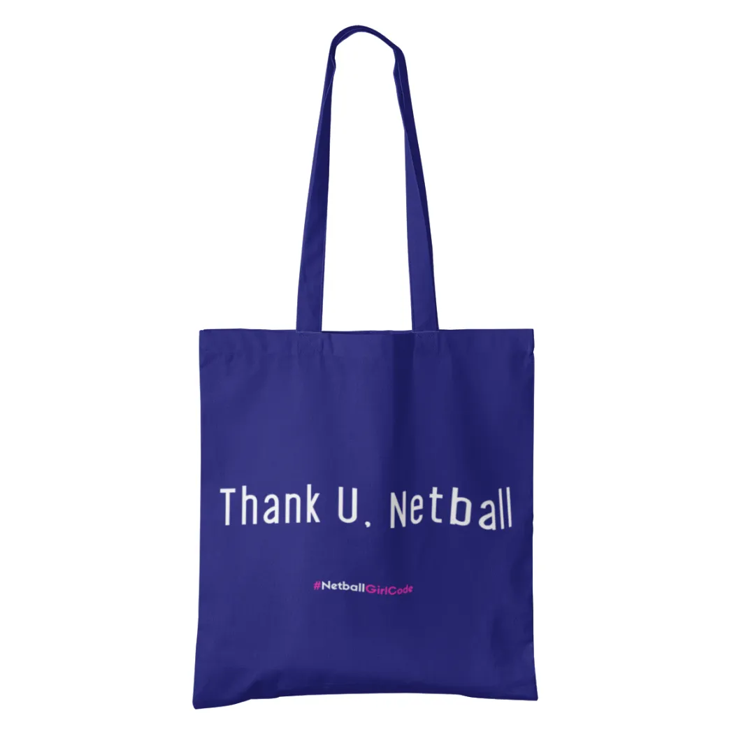 'Thank U, Netball' Shoulder Tote Bag