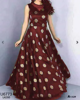 Trendy Jacquard Gown
