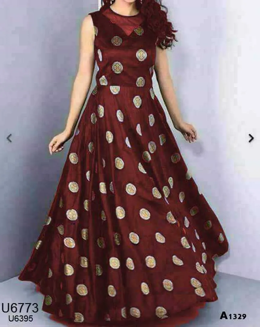 Trendy Jacquard Gown