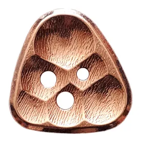 Triangle Metal 30mm Button - Copper