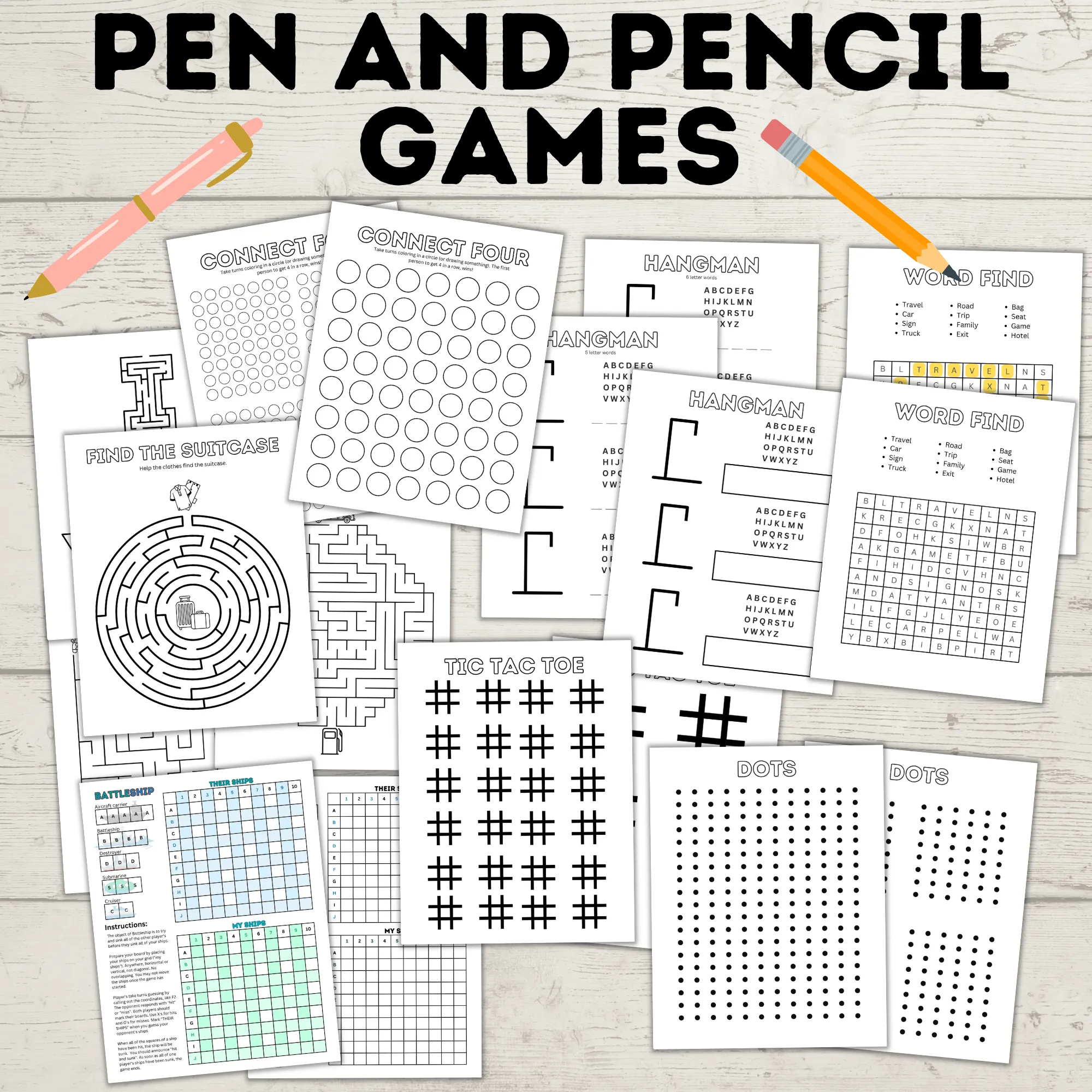 Ultimate Travel Bundle for Kids and Family | Travel Games | Travel Activities | Travel Printables | Family Travel | Kids Games