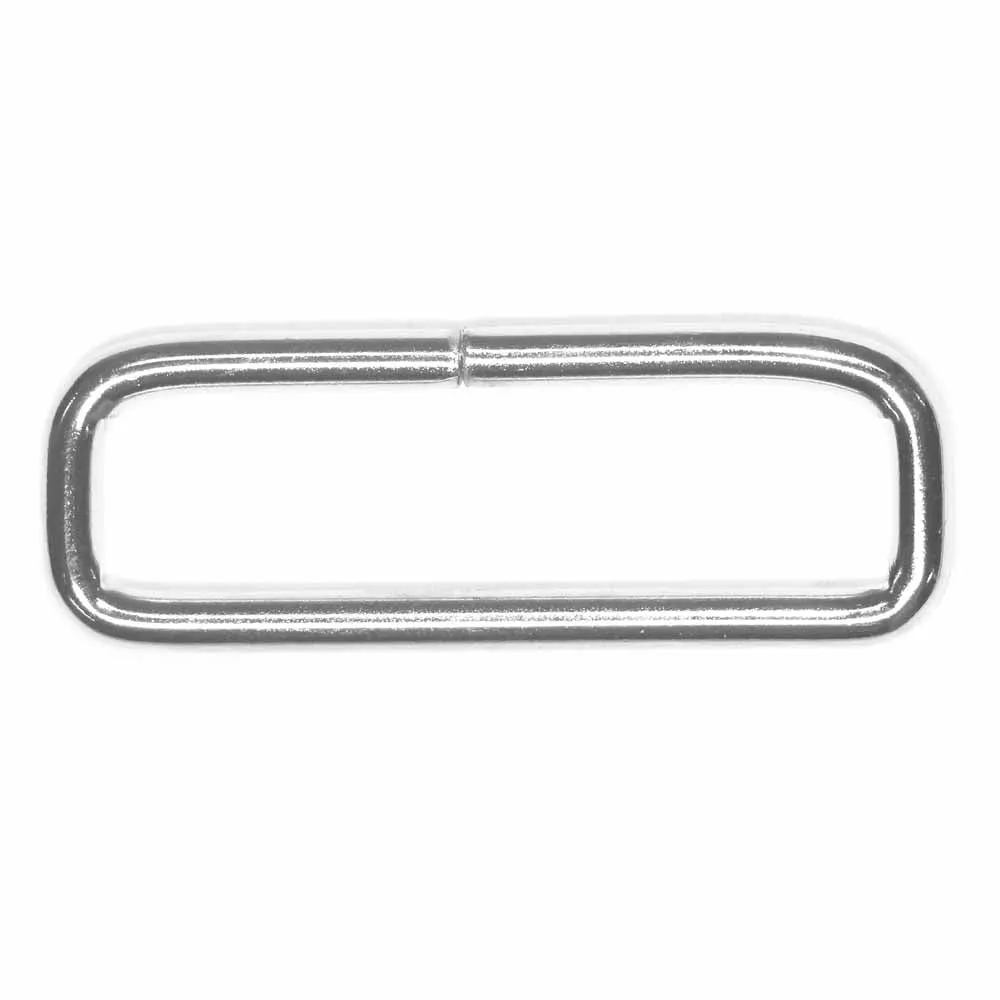 UNIQUE SEWING Rectangle Rings - 38mm (1½") - Silver - 4 pcs.