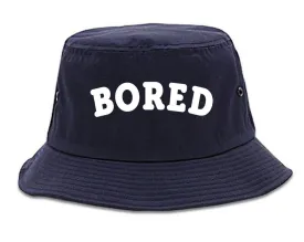 Very Nice Bored Arch Lazy Black Bucket Hat Navy Blue